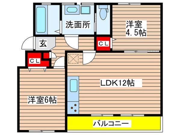 なるみｸﾞﾘ-ﾝｺ-ﾎﾟ4号棟の物件間取画像